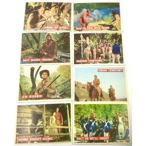1956 TOPPS Davy Crockett~TRADING CARDS~Orange Back~LOT OF 8